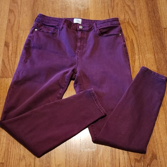 Wash Lab High Waist Purple Jeans with Stretch Size 31 - Picture 5 of 9